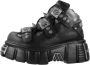 New Rock Metallic Veterschoenen Enkellaarsjes - Thumbnail 2