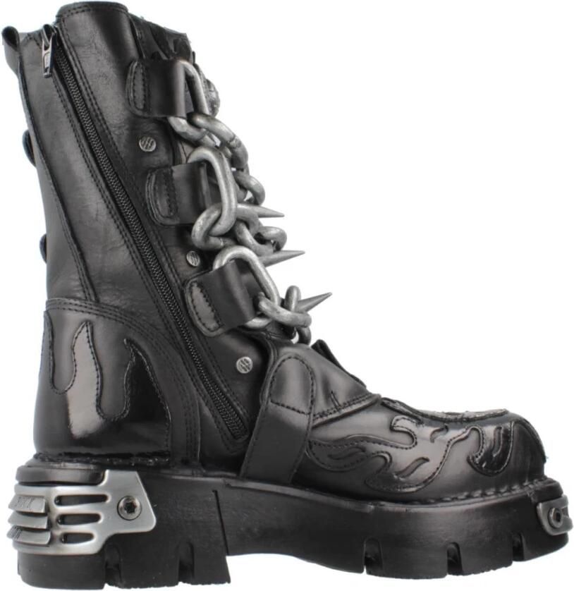 New Rock M-727-S5 Kniehoge laarzen 40 Shoes Zwart Zilverkleurig - Foto 2