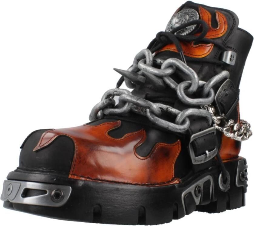 New Rock Vlam Metallic Enkellaarzen