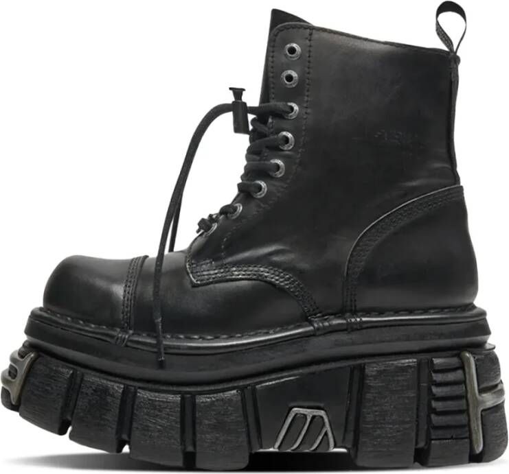 New Rock Nomada Zwart Stalen Werkschoenen