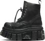 Newrock New Rock Plateau Laarzen M-NEWMILI083-S37 Zwart - Thumbnail 2