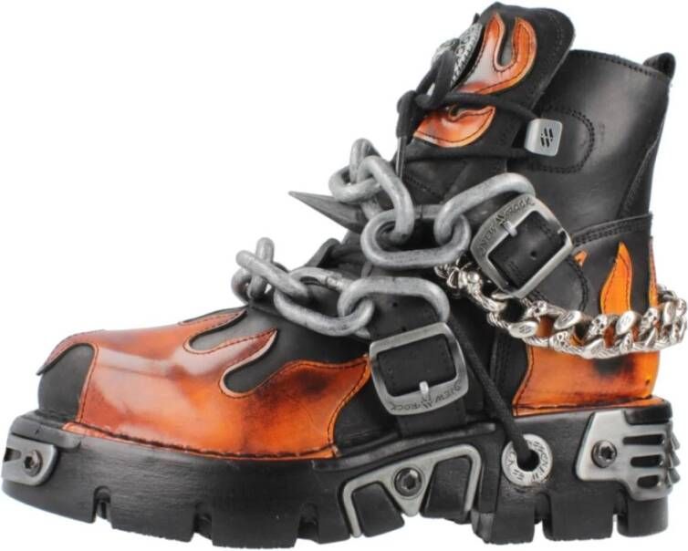 New Rock Vlam Metallic Enkellaarzen
