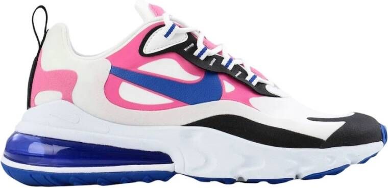 Nike 270 React Trainers in Summit White Cosmic Fuchsia White Dames