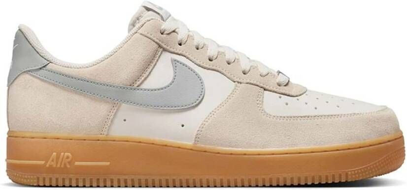 Nike Air Force Heren Schoenen Beige Maat: 41 Leer Foot Locker