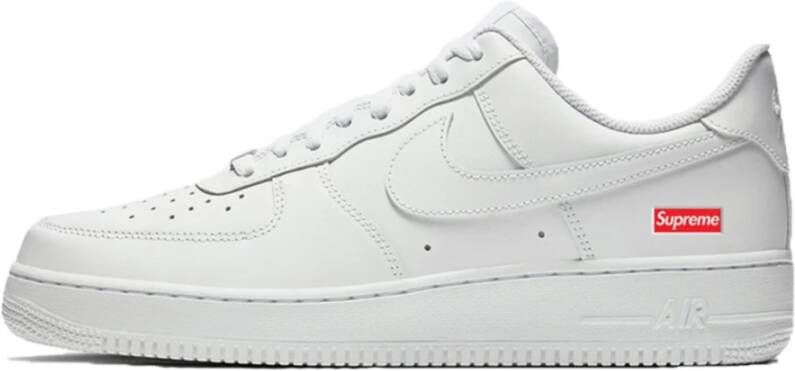 Nike Supreme Air Force 1 Low Witte Sneakers Wit