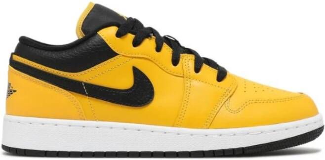 Nike Air Jordan 1 Low Leren Sneakers Yellow Heren