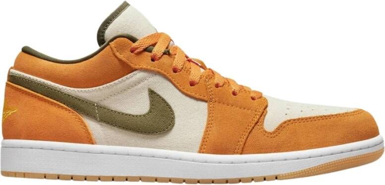 Nike Air Jordan 1 Low Top Sneakers Oranje Heren