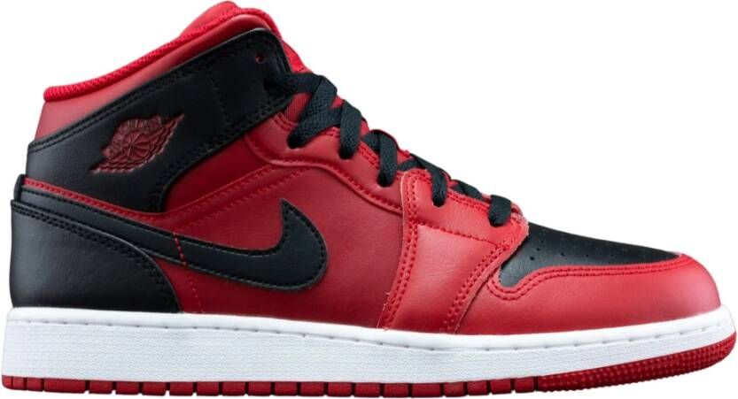 Jordan Air 1 Mid Gym Red Black White White Schoenmaat 40 1 2 Sneakers 554724 660 - Foto 9