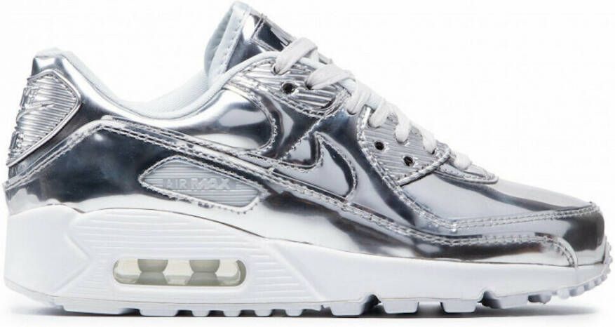 Nike Air Max 90 Sneakers Dames Grijs Leer Textil