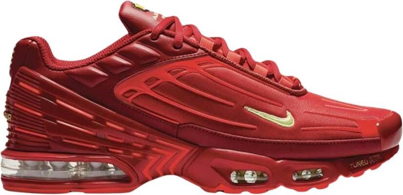 Nike Tuned 3 Heren Schoenen Red Textil Leer 5 Foot Locker