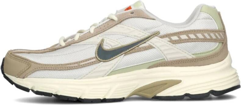 Nike Beige Sneakers Stijlvolle Look Groen Accent Beige Heren