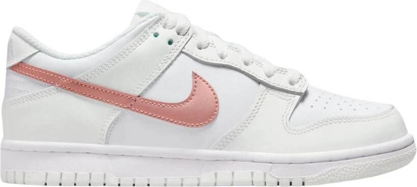 Nike Limited Edition Witte Roze Dunk Low Sneakers