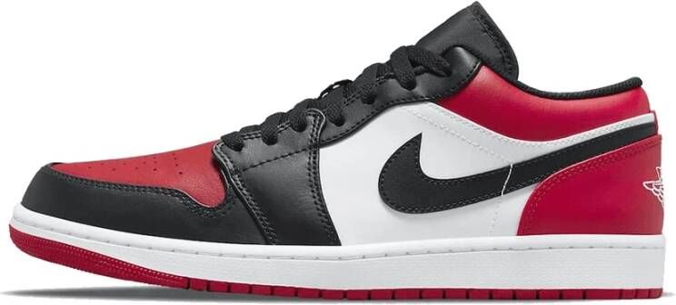 Nike Bred Toe Jordan 1 Low Zwart Unisex