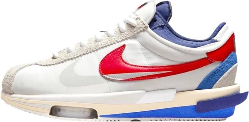 Nike Cortez 4.0 Sneakers in Rood Wit Blauw Wit Dames
