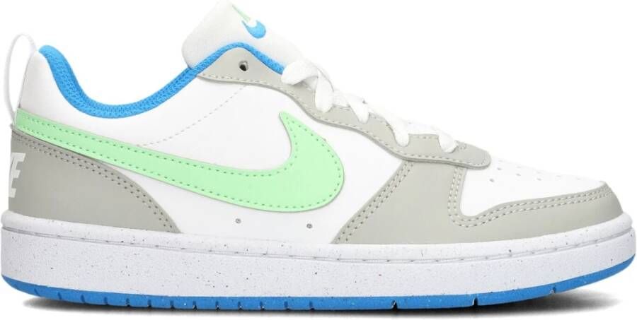 Nike Court Borough Low Recraft Sneakers Kids Wit Lichtgrijs Lichtgroen Felblauw - Foto 9