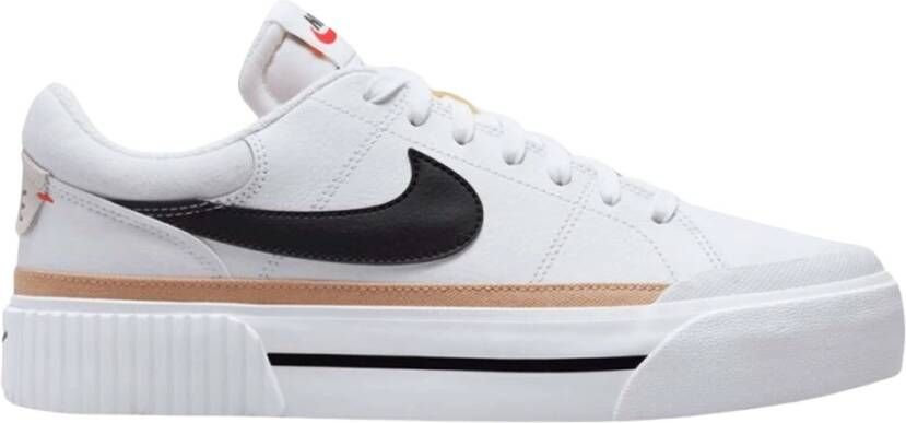 Nike Legacy Lift Lage Sneaker Wit Zwart Oranje White Dames - Foto 7