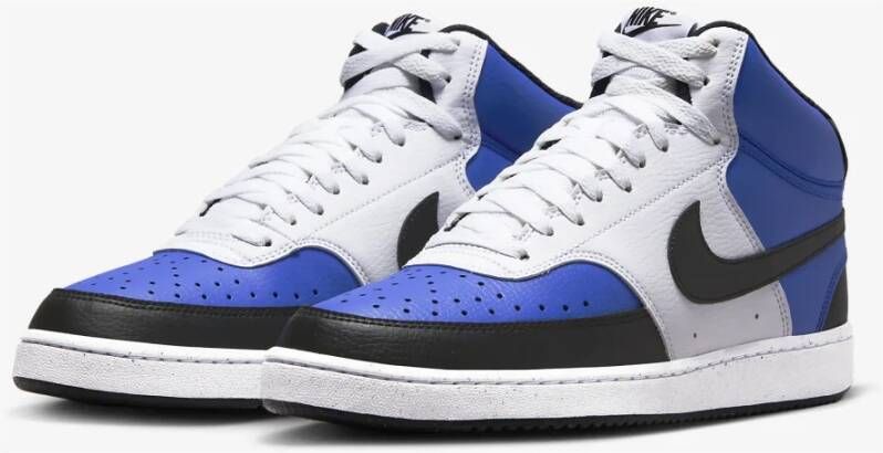 Nike Court Vision Mid Sneakers Blauw Zwart Wit Blue Heren