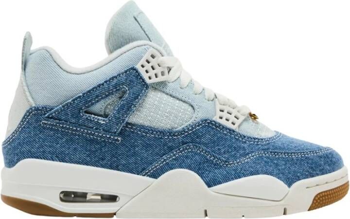 Nike Hoge Sneakers Jordan 4 Retro TEX Denim Worn Blue (Women's)