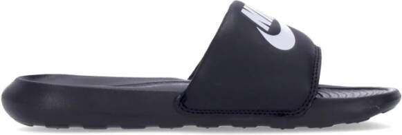 Nike Flexibele Zwarte Slide Slippers met Logo Black Dames