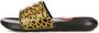 Nike Gedrukte Slide Pantoffels Chutney Wit Zwart Yellow Dames - Thumbnail 12