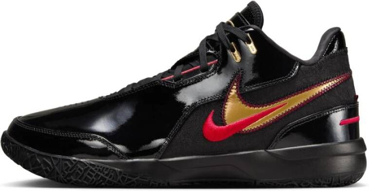 Nike LeBron Zoom Ampd Basketbalschoen Zwart Goud Rood Black Heren
