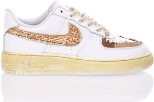 Nike Handgemaakte Beige Wit Bruine Sneakers Bruin Heren