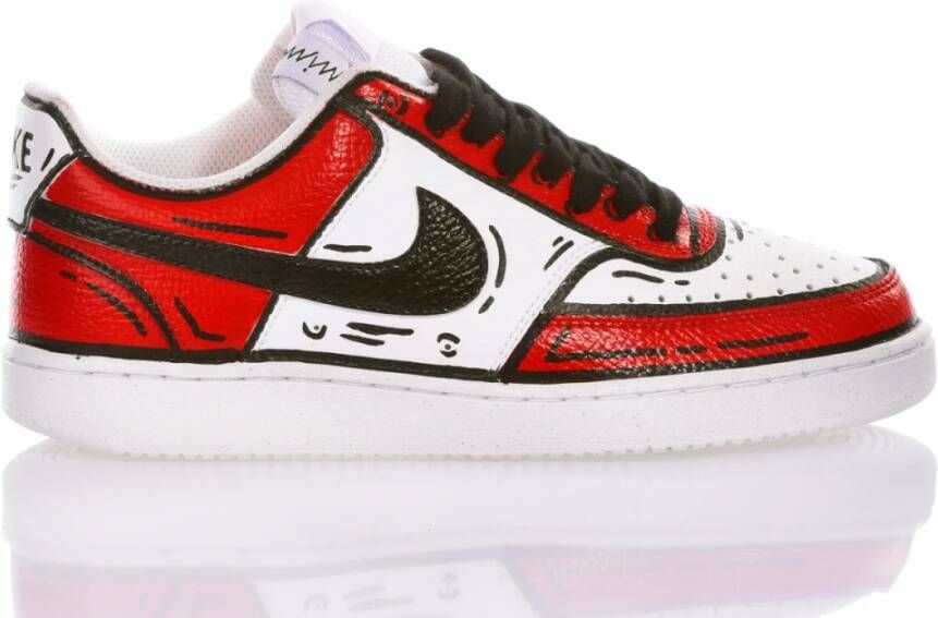 Nike Handgemaakte Fluorescerend Rode Sneakers Multicolor Heren