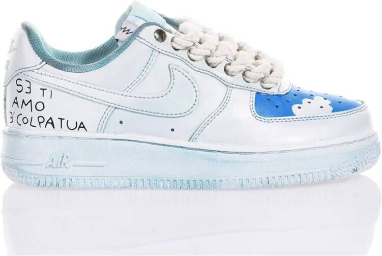 Nike Handgemaakte lichtblauwe sneakers voor heren Blauw Heren Schoenen