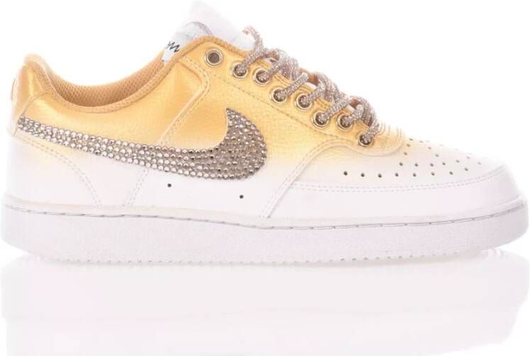 Nike Handgemaakte Wit Goud Sneakers Multicolor Dames