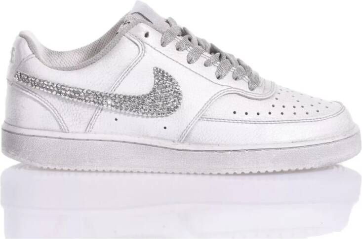 Nike Handgemaakte Zilveren Sneakers voor Vrouwen White Dames