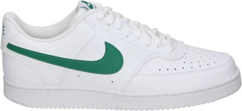 Nike Lage Court Vision Sneaker Wit Groen White Heren