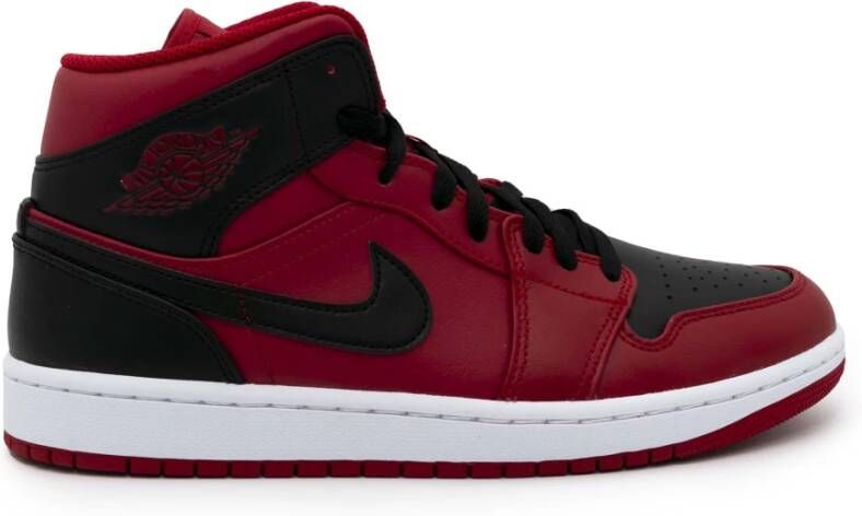 Jordan Air 1 Mid Gym Red Black White White Schoenmaat 40 1 2 Sneakers 554724 660 - Foto 9