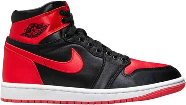 Nike Jordan 1 Retro High Satin Sneakers Red Heren