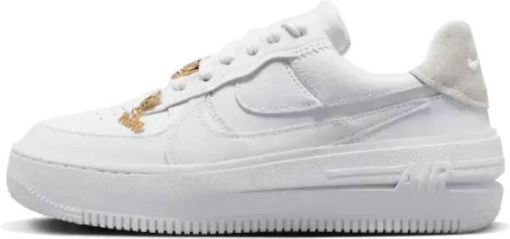 Nike Wmns Air Force 1 Low Platform Basketball Schoenen white summit white metallic gold 36.5 beschikbare maaten:38.5 40.5 36.5