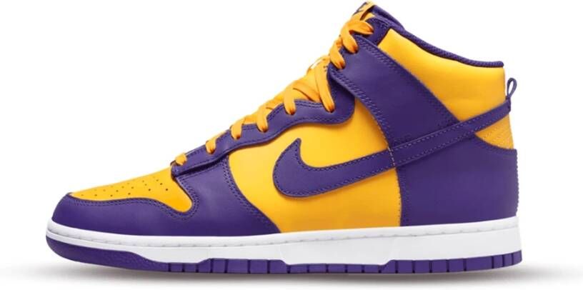 Nike Lakers High Top Sneaker Yellow Heren