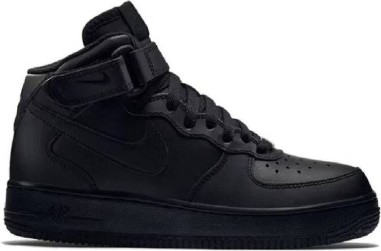 Nike Air Force 1 Mid basisschool Schoenen Black Leer Textil Foot Locker