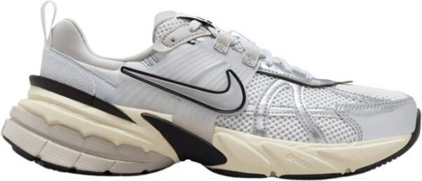 Nike Mesh Run Sneakers met Leren Overlays Gray Dames
