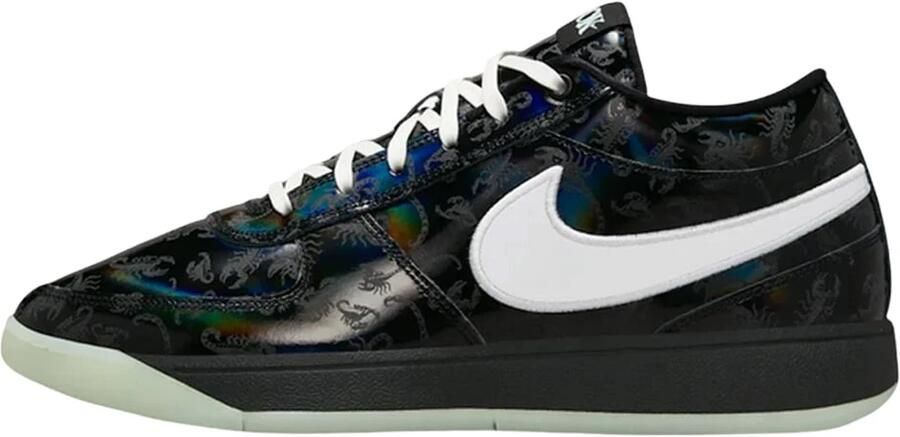 Nike Book 1 Sneakers Heren Zwart Mesh Synthetisch