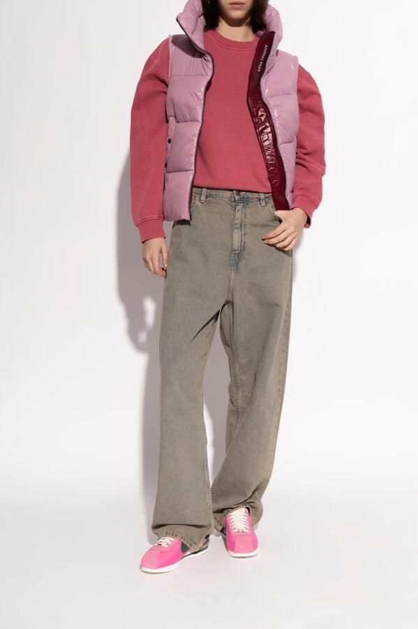 Nike Cortez Sneakers Dames Roze Mesh Synthetisch