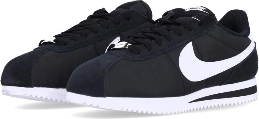 Nike Zwart Wit Nylon Sneakers Black Heren