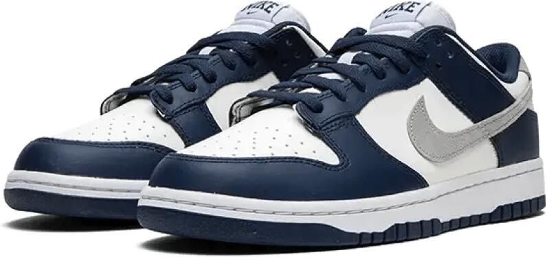 Nike Herenschoenen Dunk Low Midnight Navy Summit White White Light Smoke Grey- Heren Midnight Navy Summit White White Light Smoke Grey - Foto 4