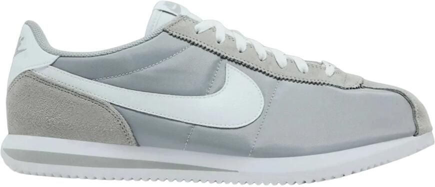 Nike Lage Sneakers Cortez Textile Flat Silver White