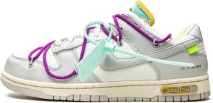 Nike Off-White Dunk Low Lot 21 Paars Heren