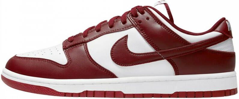 Nike Vintage-geïnspireerde Dunk Low Bordeaux Sneakers voor vrouwen Rood Dames