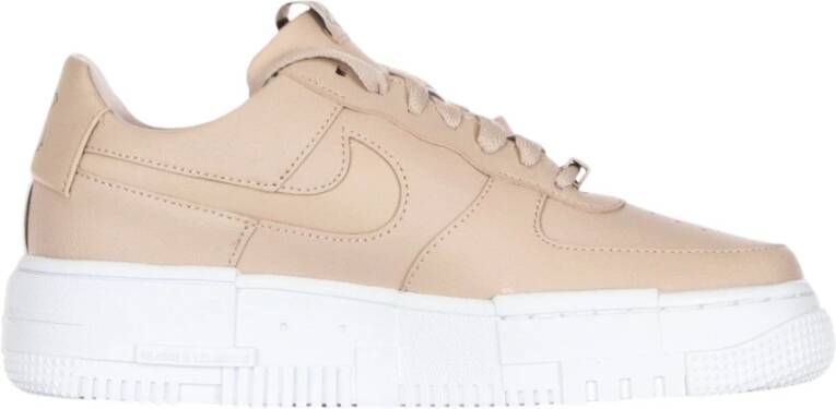 Nike Air Force 1 Pixel Damesschoen Particle Beige Black White Particle Beige