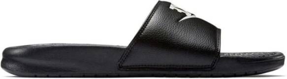Nike Platte Leren Muiltjes Benassi JDI Black Heren