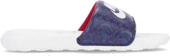 Nike Print Slide Pantoffels voor Mannen Blue Heren