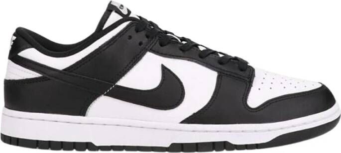 Nike Retro Dunk Low Leren Sneakers White Heren