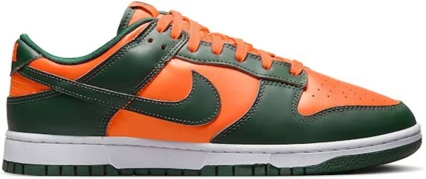 Nike Miami Hurricanes Retro Dunk Low Sneakers Orange Unisex