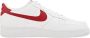 Nike Rode Air Force 1 Logo Sneakers Wit Heren - Thumbnail 1